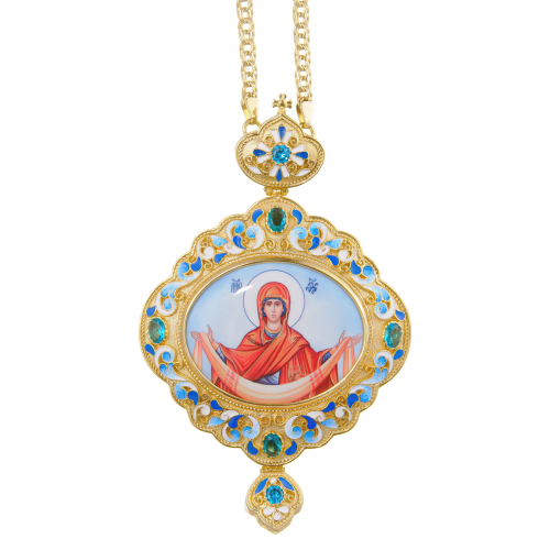 2.7.1481лпэ-2/1лп Панагия латунная с эмалью 2.7.1481лпэ-2/1лп Панагия латунная с эмалью