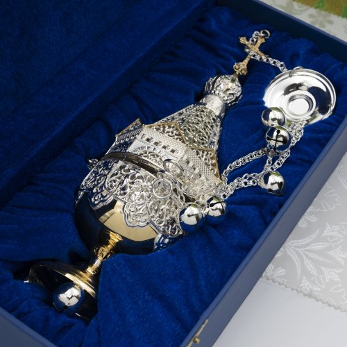 2.7.1097лф Кадило латунное с фрагментальной позолотой фото 3 2.7.1097лф Кадило латунное с фрагментальной позолотой фото 3