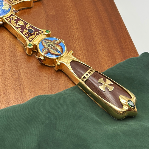 2.7.2460лпэ-2 Крест напрестольный в позолоте фото 3