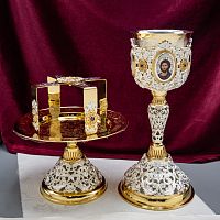 2.7.2537лп-2-К/3 Евхаристический набор на 0,5 л с мельхиоровой чашей