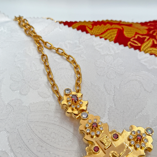 2.10.0632лп/10лп Крест наперсный в позолоте фото 3