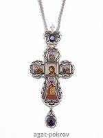 2.10.0021лр-2/1л Крест наперсный латунный с цепью
