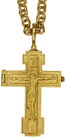 2.10.0213лп/1лп Крест латунный с цепью