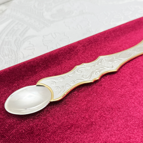 2.7.0005лф Лжица латунная с фрагментальной позолотой фото 2