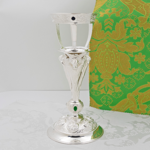 2.7.1718л Лампада напрестольная латунная в серебрении фото 5 2.7.1718л Лампада напрестольная латунная в серебрении фото 5