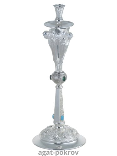 2.7.1717л Подсвечник напрестольный в серебрении 2.7.1717л Подсвечник напрестольный в серебрении
