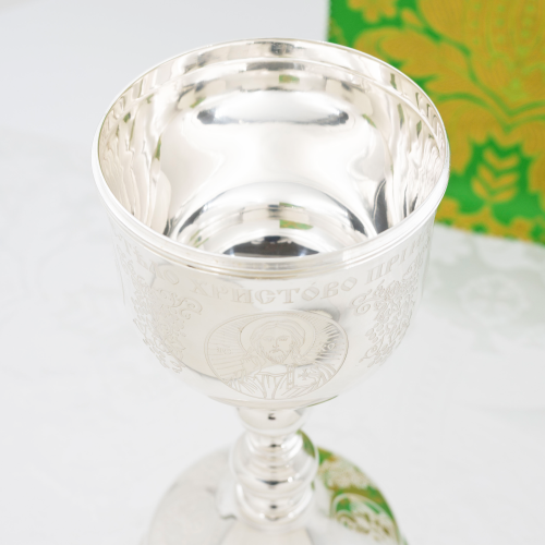 2.7.0954л Потир латунный в серебрении на 0,33л фото 6