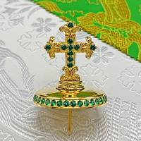 2.7.2617лп Крест на митру латунный в позолоте