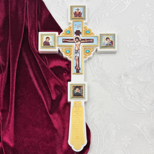 2.7.1272лпч Крест напрестольный латунный в позолоте