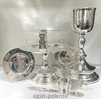 2.7.1812л-К/7 Евхаристический набор на 0,75 л с мельхиоровой чашей