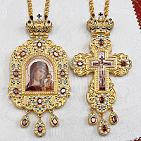 2.7.2525лпэ-2/1лп-К Комплект архиерейский наперсный в позолоте