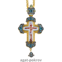 2.10.0331лпр-2/1лп Крест латунный в позолоте с цепью