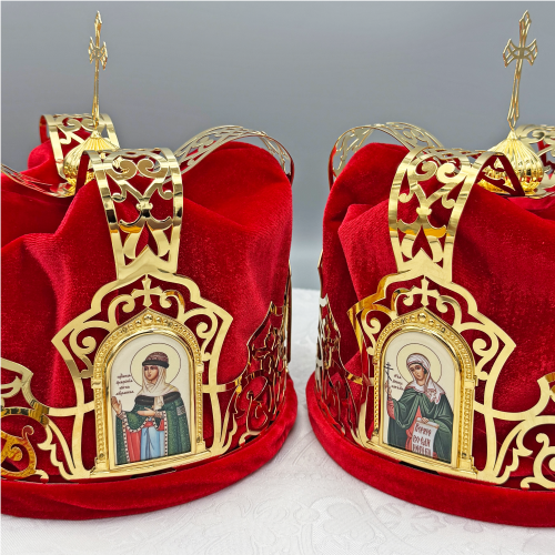 2.7.2839лп-2-К Венцы венчальные латунные в позолоте - комплект фото 9 2.7.2839лп-2-К Венцы венчальные латунные в позолоте - комплект фото 9