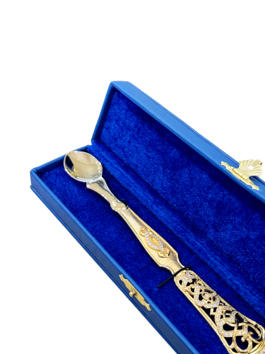 2.7.1421лп Лжица латунная в позолоте фото 3 2.7.1421лп Лжица латунная в позолоте фото 3