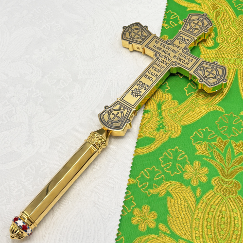 2.7.2660лпэ Крест напрестольный в позолоте фото 3