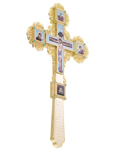 2.7.1842лп-2 Крест напрестольный латунный в позолоте фото 2 2.7.1842лп-2 Крест напрестольный латунный в позолоте фото 2