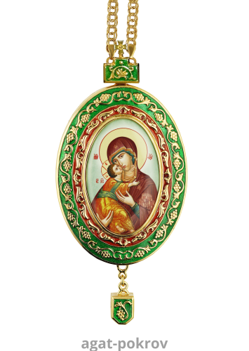 2.7.2257лпэ-2/1лп Панагия в позолоте с эмалью 2.7.2257лпэ-2/1лп Панагия в позолоте с эмалью