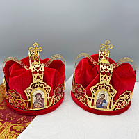 2.7.2830лп-2-К Венцы венчальные латунные в позолоте - комплект