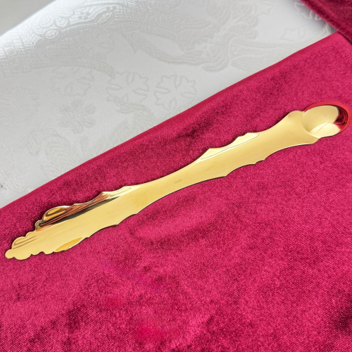 2.7.1094лпэ Лжица латунная в позолоте с эмалью фото 2