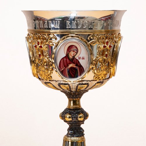 2.7.1270лфр-2 Потир с мельхиоровой чашей на 0.75 литра фото 3