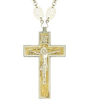 2.10.0175лф/69л Крест наперсный Павловский латунный с фрагментальной позолотой