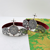 2.7.2900лр-К Венцы латунные с патинированием в серебрении - комплект