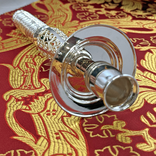 2.7.1297л Подсвечник ручной латунный фото 2